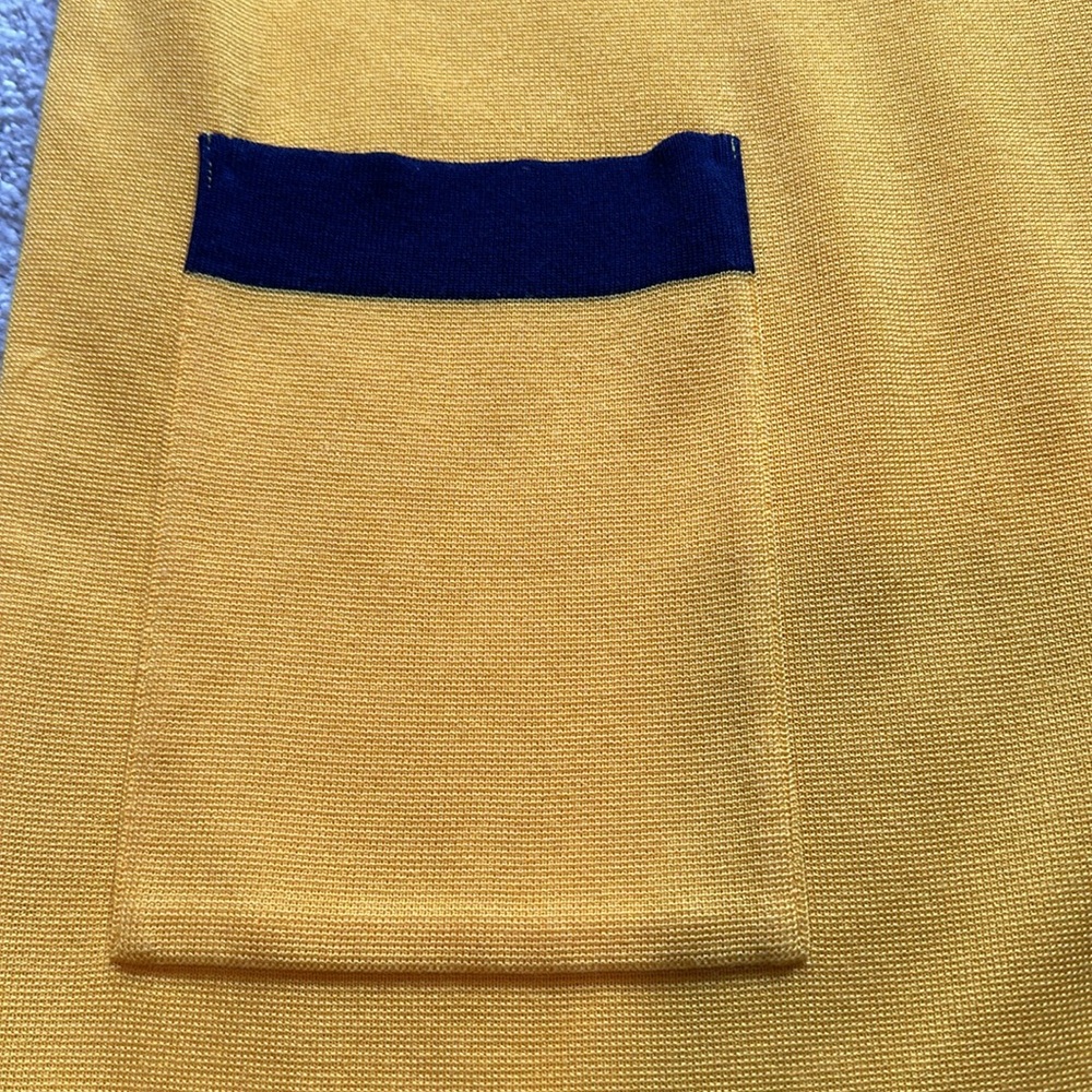 Yves Saint Laurent Yellow and Black Midi Dress - Picture 7 of 16